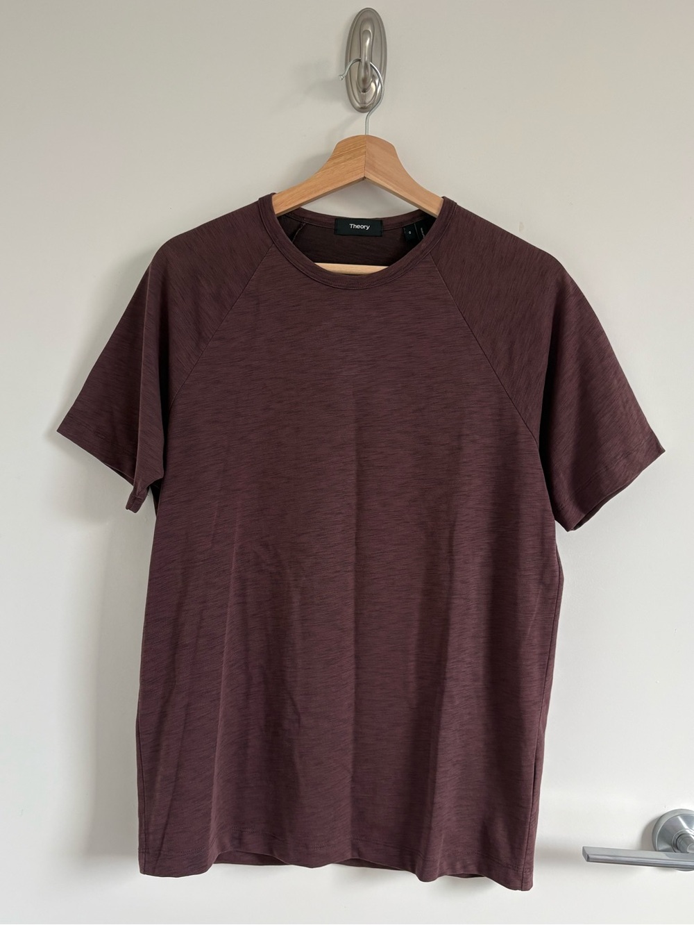 Theory Cotton Men’s T-shirt Dark Turquoise Size S